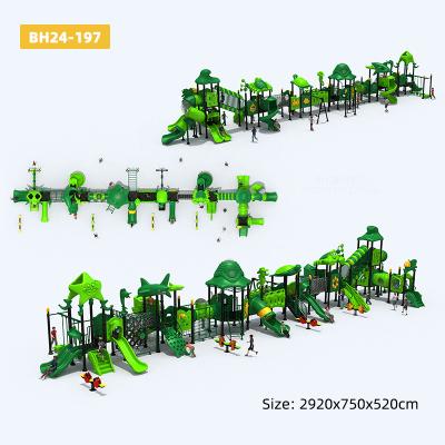 KUTE Forest Themed Large Outdoor Playground | Kids No-Power Combination Slide 2920×750×520cm - copy