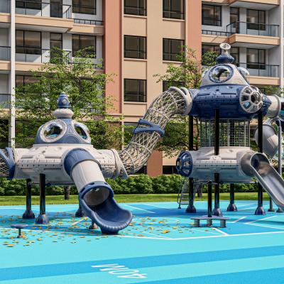 KUTE Play 17.1×7.3×5.9m Space Themed Outdoor Playground Slide Custom Community Play