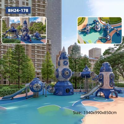 【KUTE】Space & Star Themed Outdoor Combination Playground Slide Kids Multi-Activity Equipment