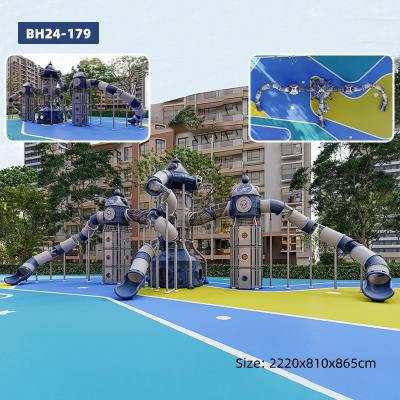 【KUTE】Space Capsule Themed Outdoor Combination Playground Slide  | Kids Multi-Activity Equipment