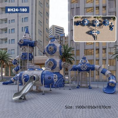 【KUTE】Space Station Themed Outdoor Combination Playground Slide | Kids Multi-Activity Equipment