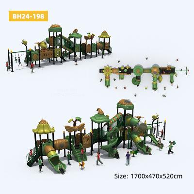 KUTE Forest Fairy Tale Themed Outdoor Playground | Kids No-Power Combination Slide 1700×470×520cm
